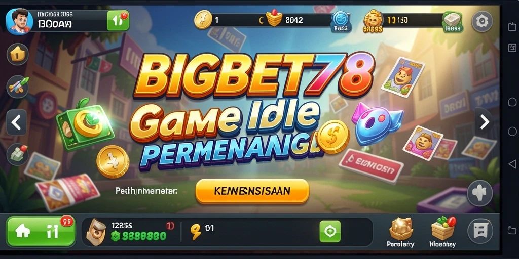 Tangkapan layar gameplay BIGBET78 menampilkan karakter beraksi dalam mode Idle.
