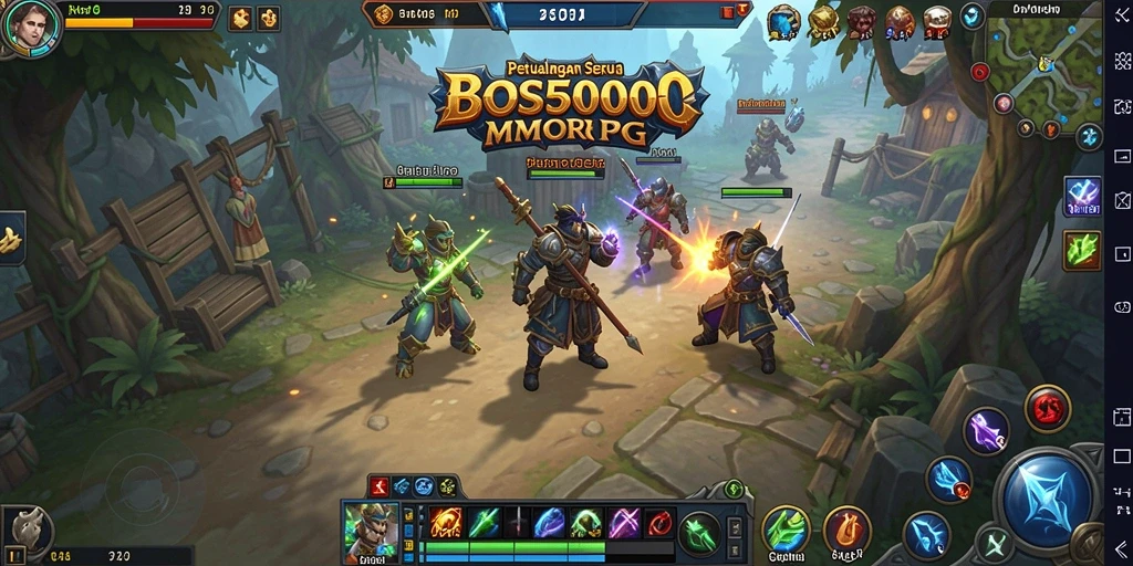 Tampilan gameplay BOS5000 yang menegangkan dalam dunia MMORPG.