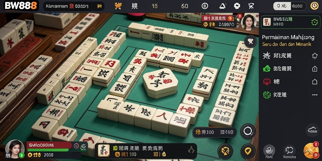 Tampilan menarik dari gameplay Mahjong BW888 dengan desain yang menawan.