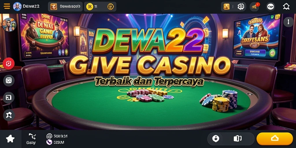 Screenshot gameplay DEWA22 dengan dealer profesional dalam aksi.