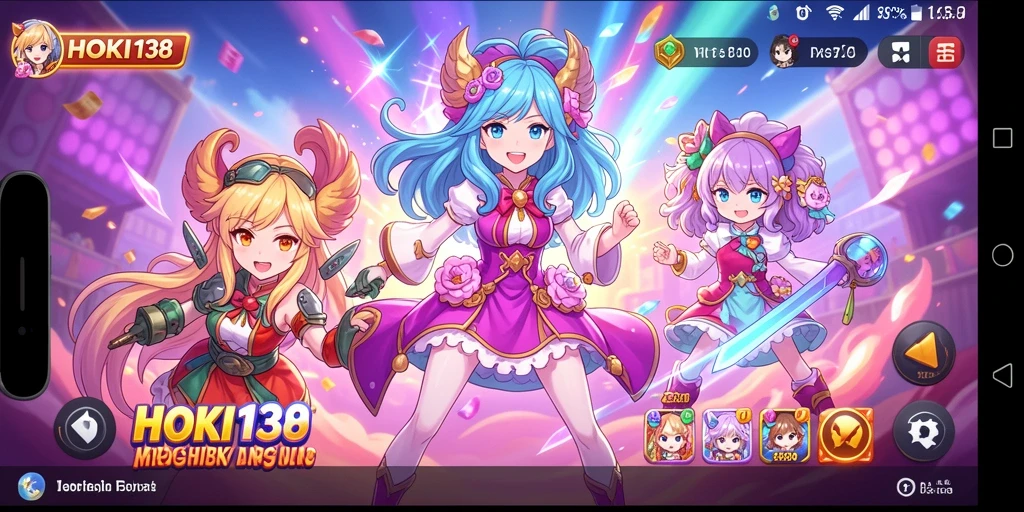 Screenshot utama HOKI138 menampilkan karakter Anime dalam aksi seru.