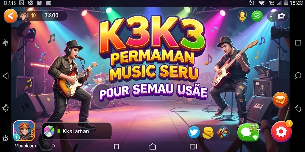 Screenshot gameplay K3K3, menikmati tantangan musik yang seru.