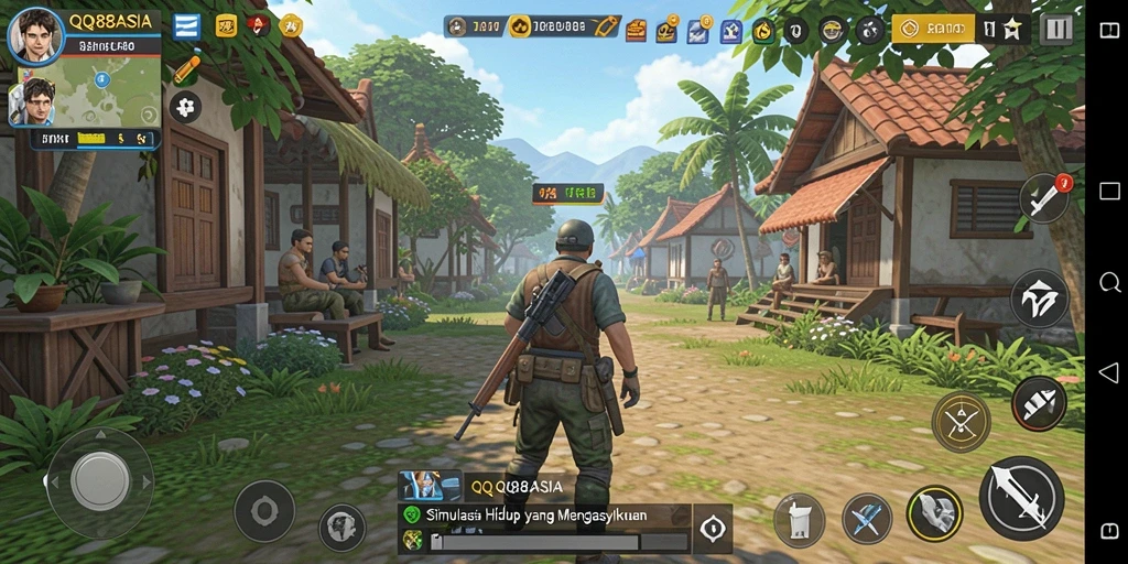 Tampilan gameplay menarik dalam simulasi kehidupan.