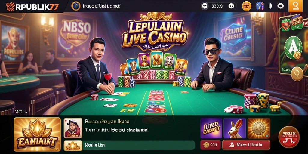 Gameplay menarik dan interaktif dari aplikasi Live Casino REPUBLIK77.