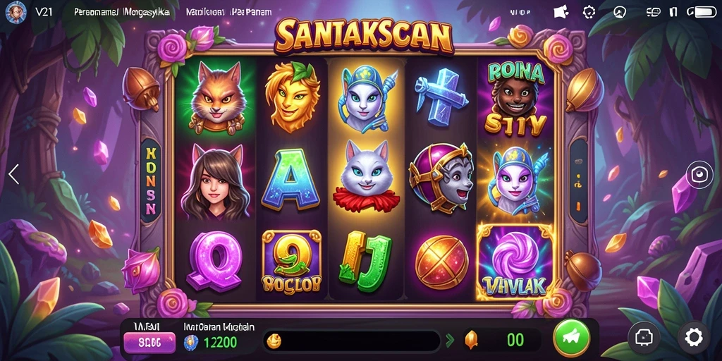 Tampilan gameplay menarik dari permainan slot V21.
